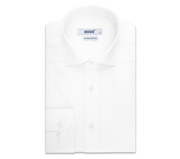 Chemise blanche rayée ton sur ton - Xoos