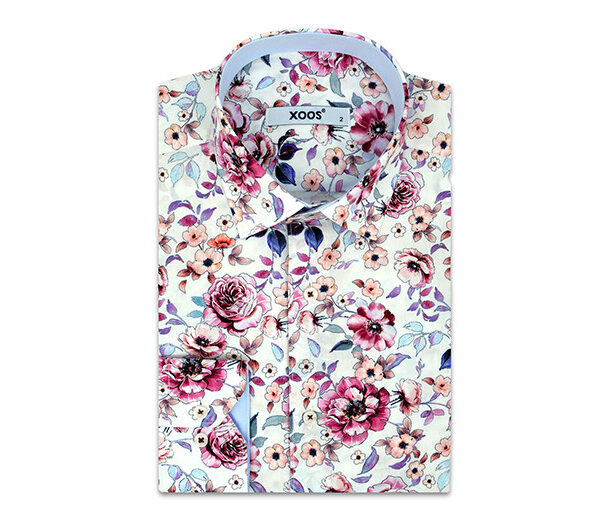 ❤️ Chemise à imprimé roseraie coupe droite - Xoos