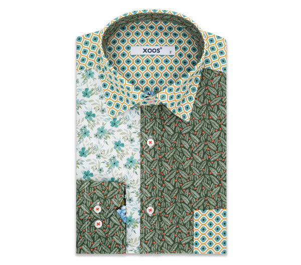 Chemise en patchwork jungle - Xoos
