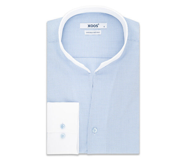 Chemise à col philosophe financier Vichy - Xoos