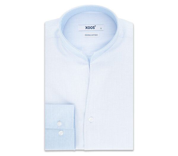 Chemise col philosophe ciel col bleu - Xoos