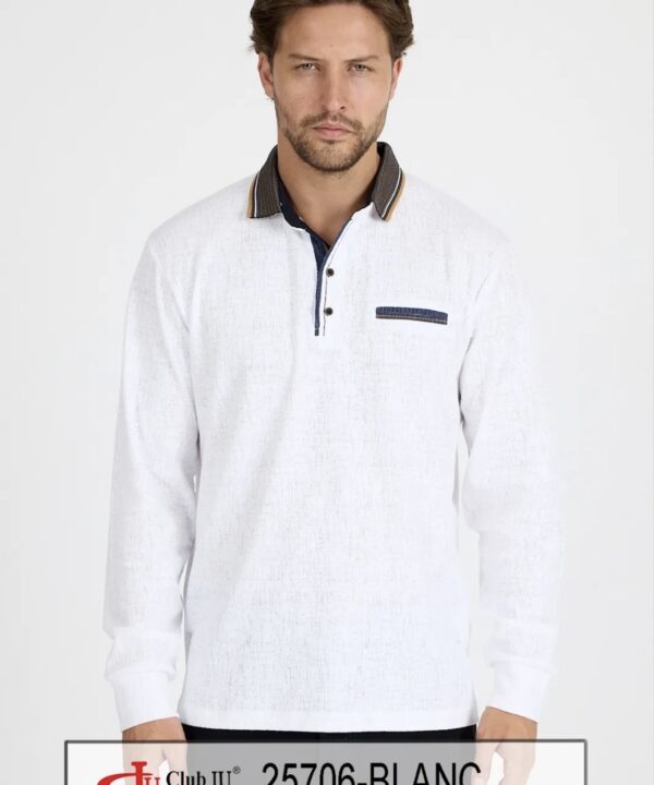 Polo Réf. 25706 Blanc - Club Ju
