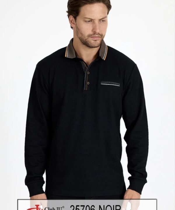 Polo Réf. 25706 Noir - Club Ju