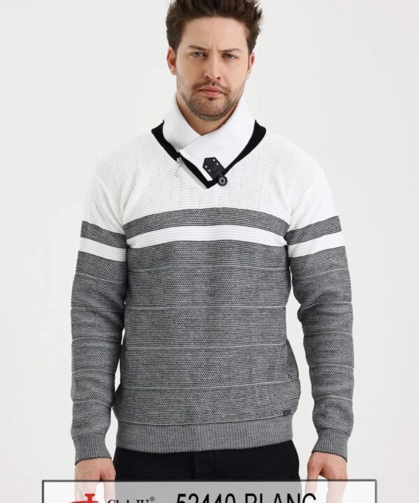 Pull Réf. 52440 Blanc - Club Ju