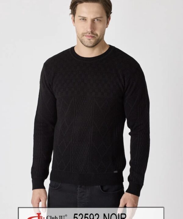 Pull Réf. 52592 Noir - Club Ju