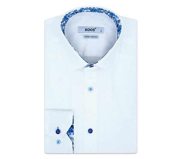 Chemise blanche boutons multicolores - Xoos