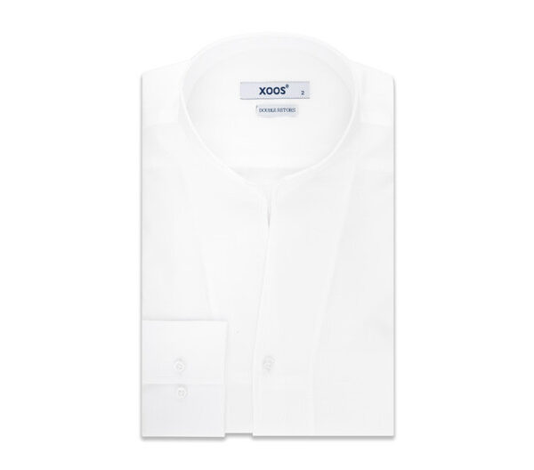 Chemise à col philosophe blanche  - Xoos