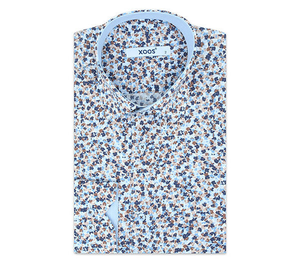 Chemise à petites fleurs bleues - Xoos