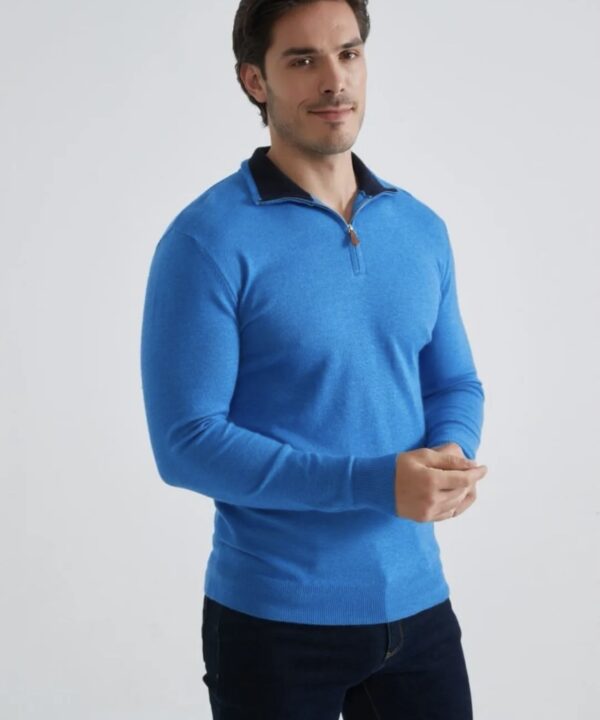 ❤️ Pull Charly Bleu de France - Yves Enzo