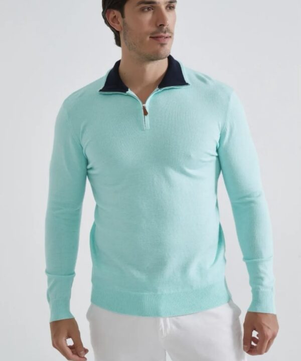 Pull Charly Vert d’eau - Yves Enzo