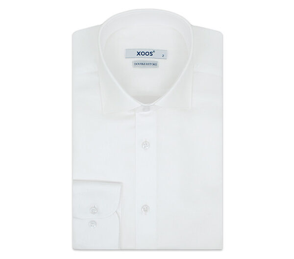 Chemise blanche tissu en chevrons - Xoos