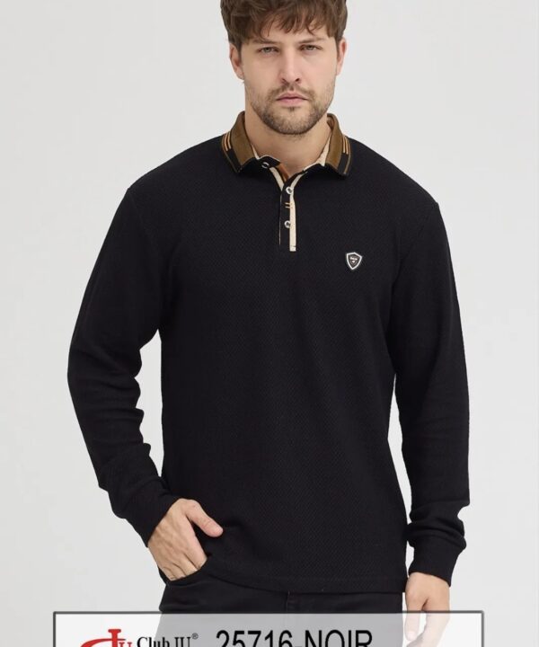 ❤️ Polo Réf. 25716 Noir - Club Ju