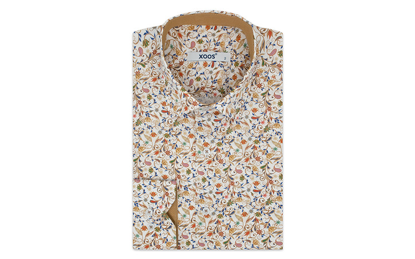 Chemise à imprimé floral royal coupe droite - Xoos