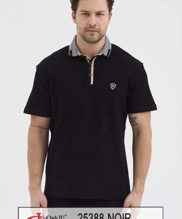☀️ Polo Réf. 25388 Noir - Club Ju
