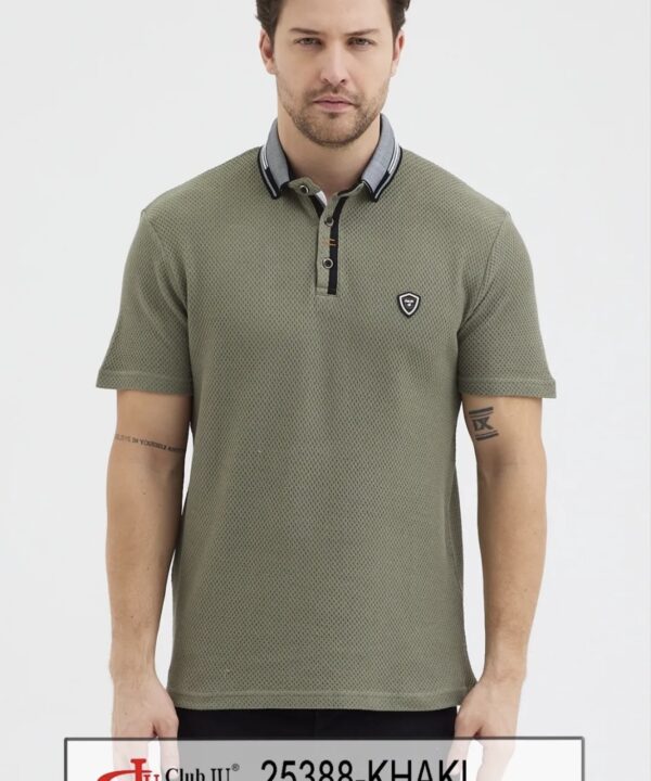 ☀️ Polo Réf. 25388 Kaki - Club Ju