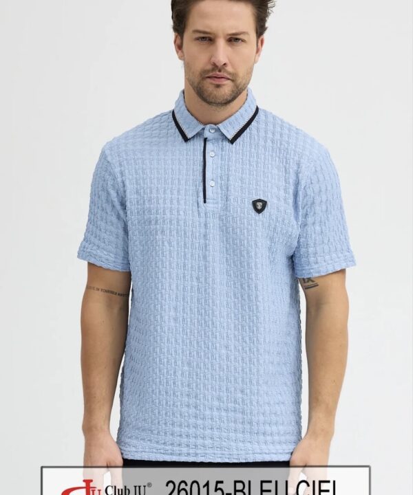 ☀️ Polo Réf. 26015 Bleu ciel - Club Ju