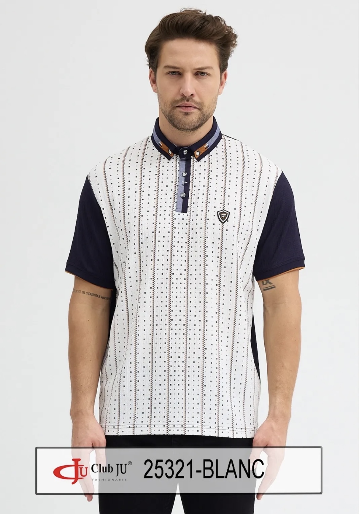 ☀️ Polo Réf. 25321 Blanc - Club Ju