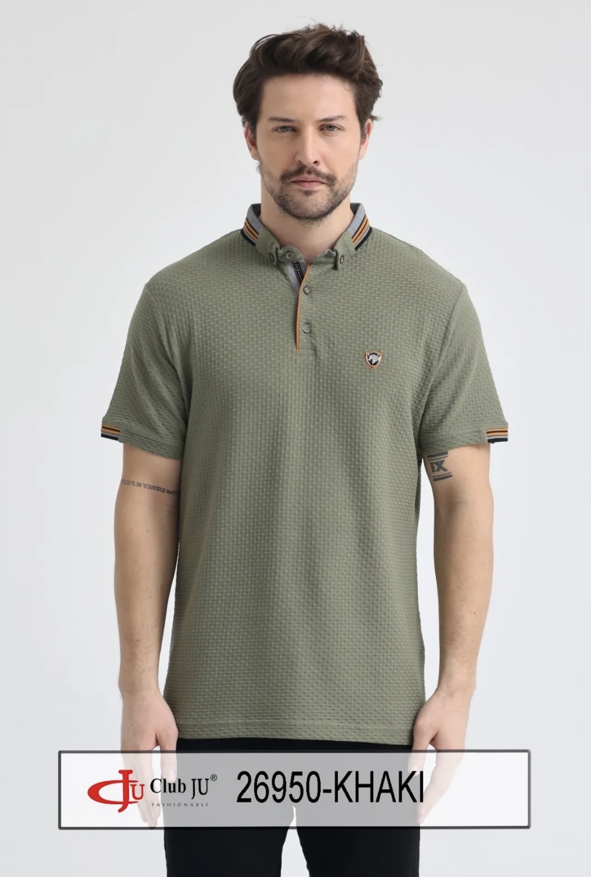 ☀️ Polo Réf. 26950 Kaki - Club Ju