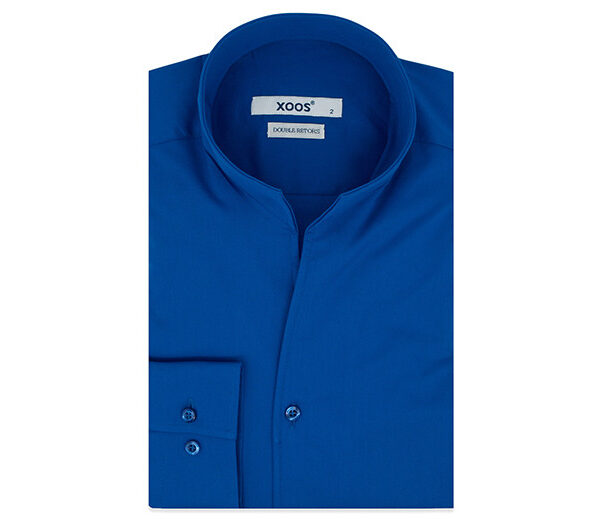 ☀️ Chemise philosophe bleu roi - Xoos