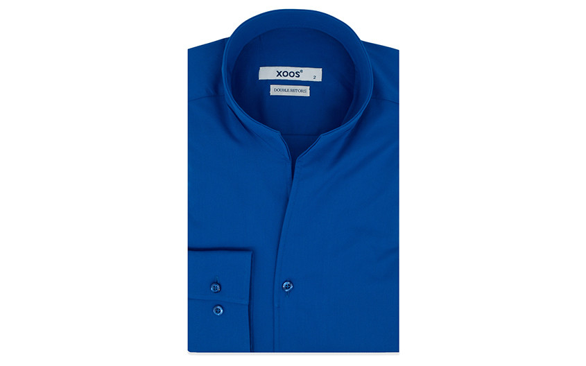 ☀️ Chemise philosophe bleu roi - Xoos