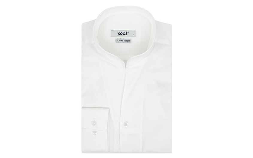 ☀️ Chemise philosophe blanche texturée - Xoos