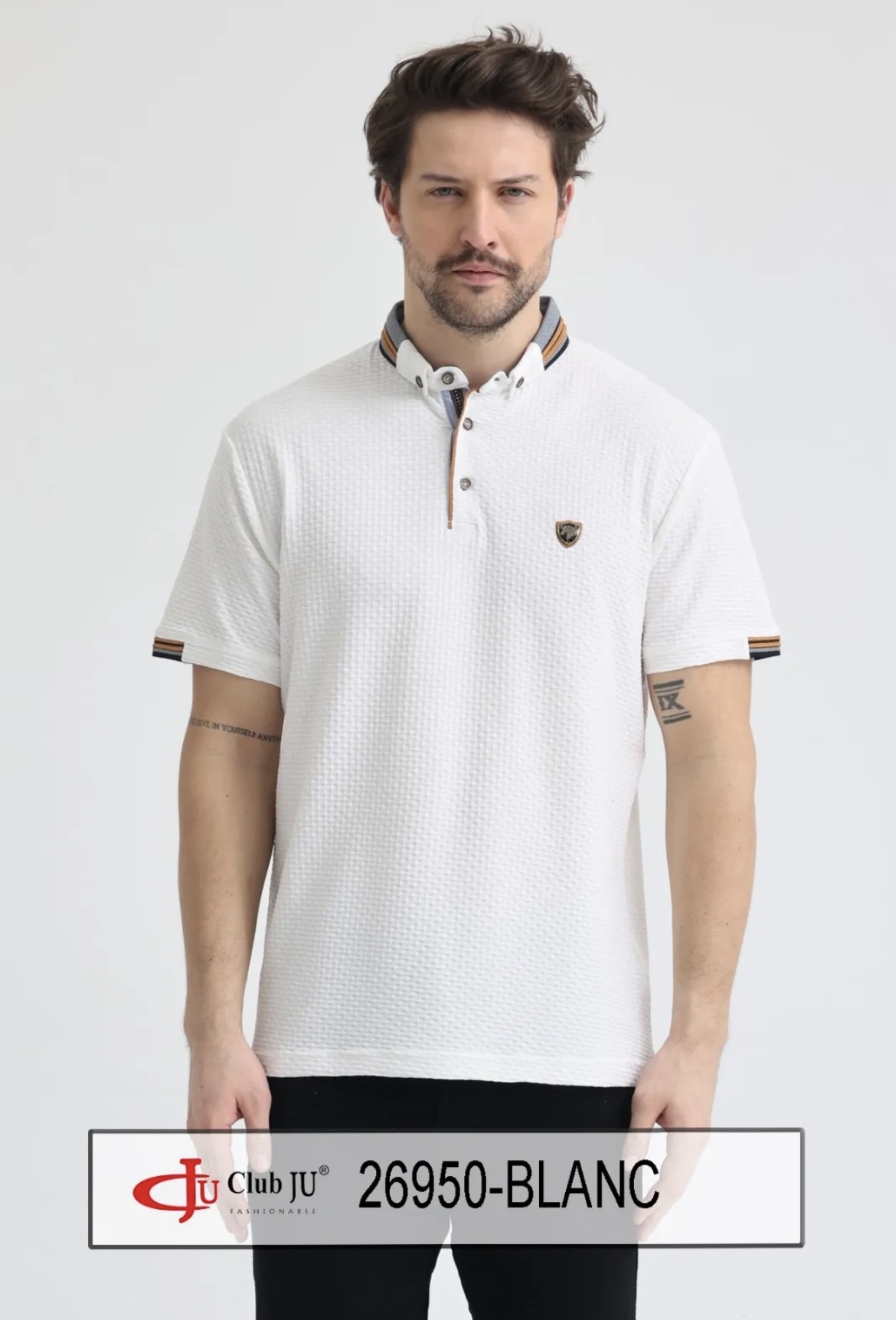 ☀️ Polo Réf. 26950 Blanc - Club Ju