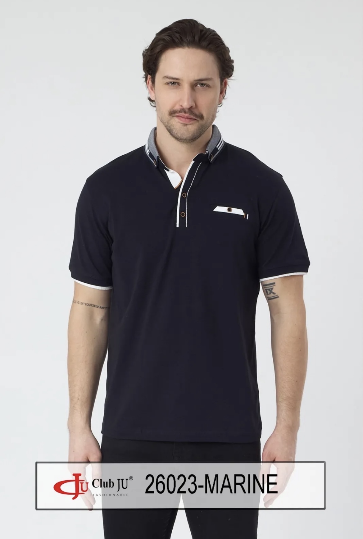 ☀️ Polo Réf. 26023 Marine - Club Ju