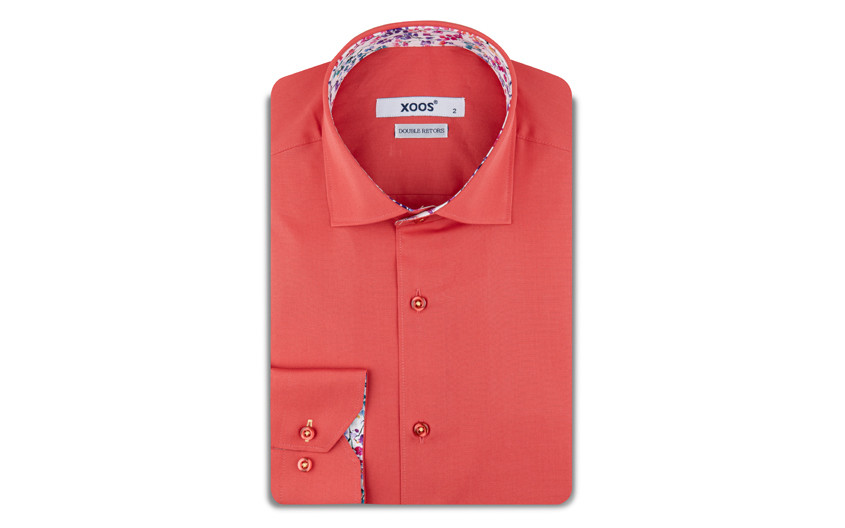🆕 Chemise corail doublure florale - Xoos