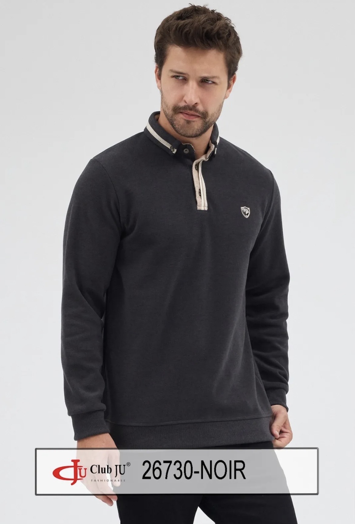 🆕 Polo Réf. 26730 Noir - Club Ju