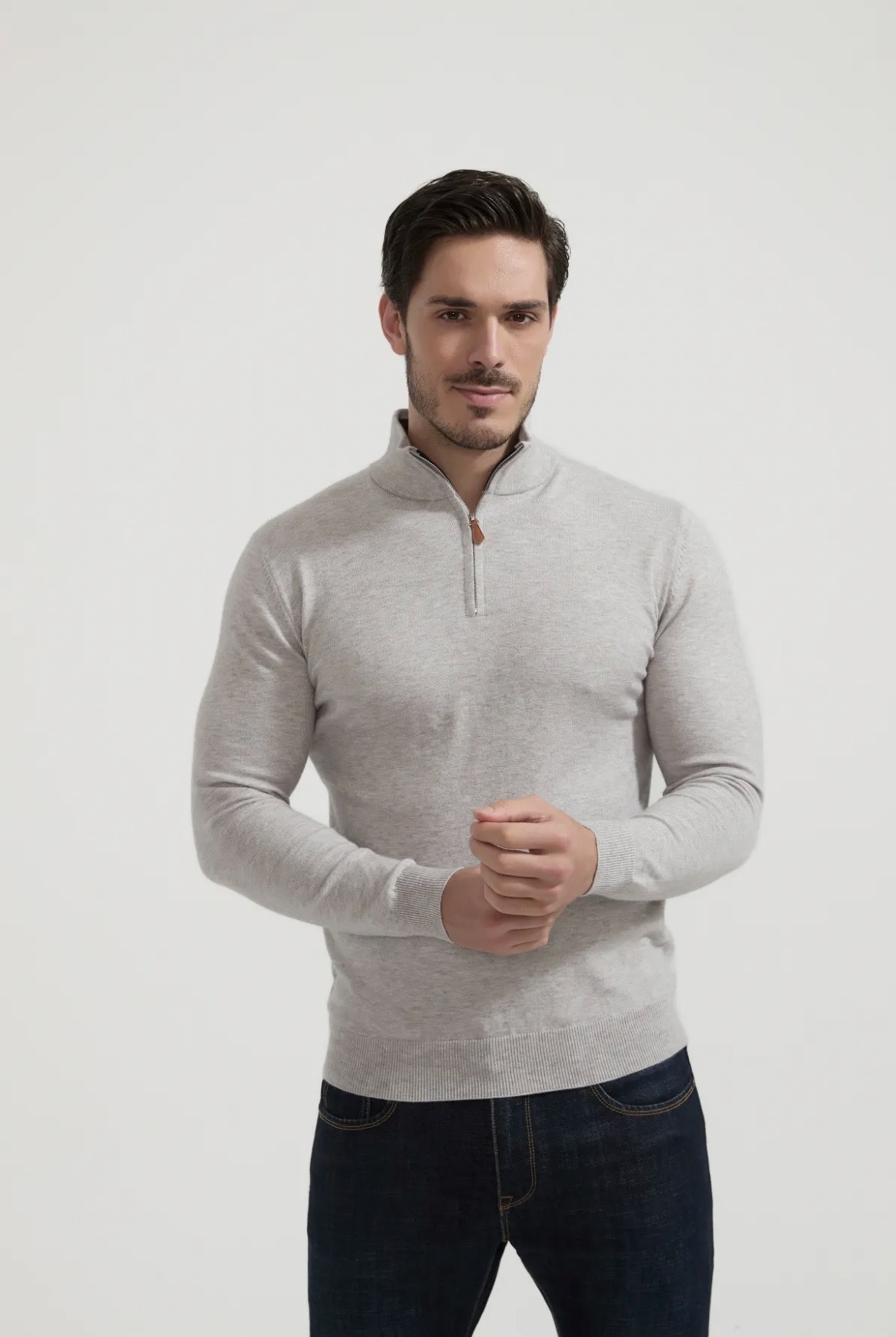 🆕 Pull Charly Gris perle - Yves Enzo
