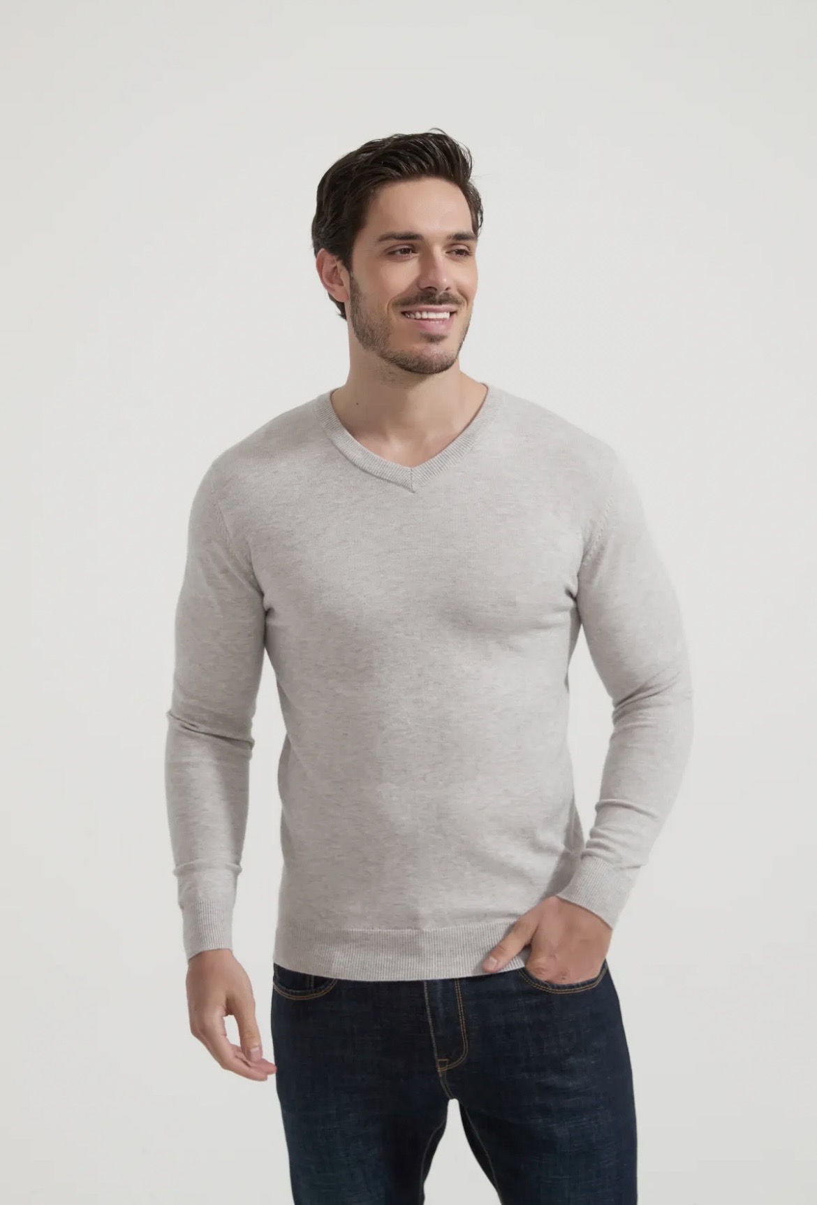 🆕 Pull Victor Gris perle - Yves Enzo