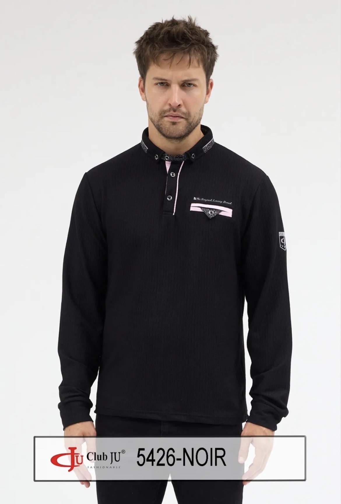 🆕 Polo Réf. 5426 Noir - Club Ju