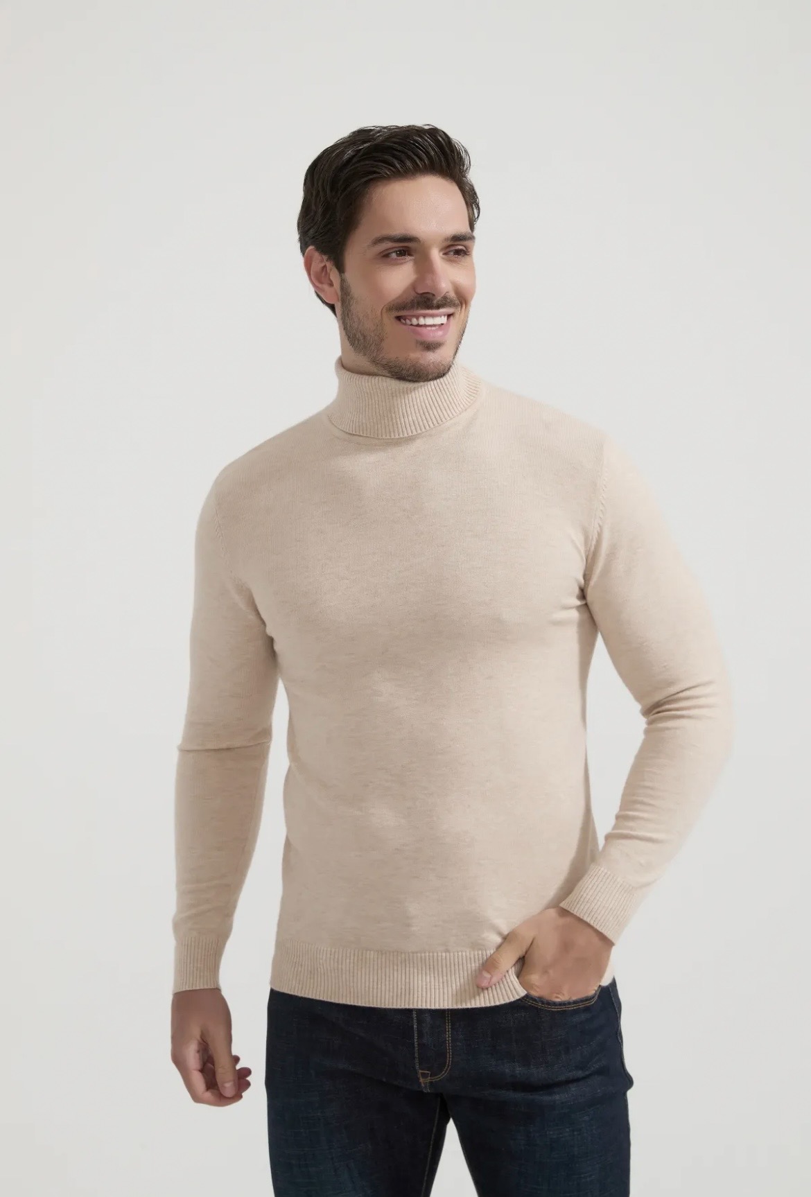 ❤️🆕 Pull Roméo Beige lumière - Yves Enzo