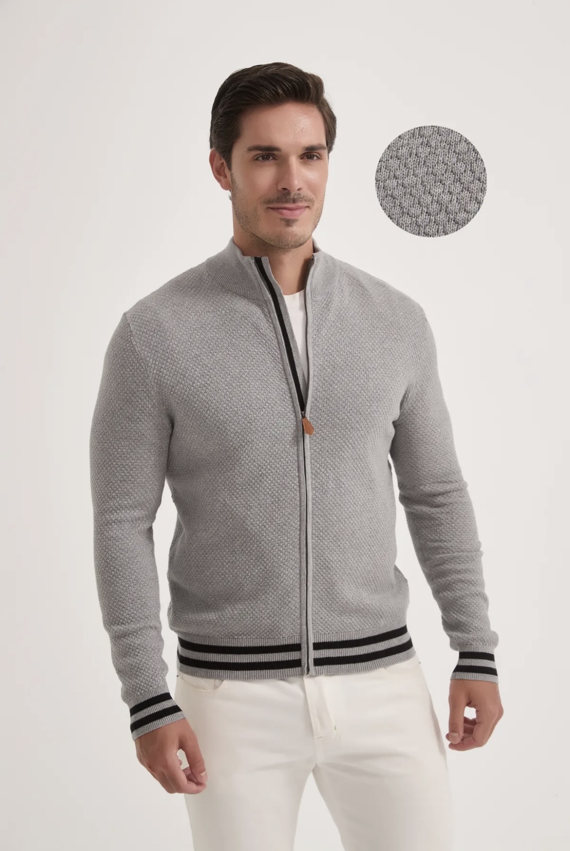 🆕 Gilet Réf. 8031 Gris - Yves Enzo