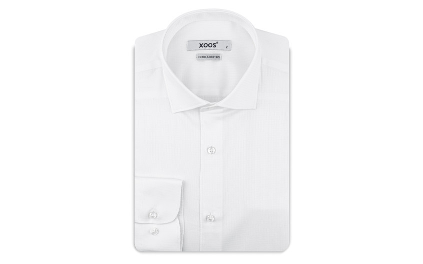 🆕 Chemise blanche carreaux ton sur ton - Xoos